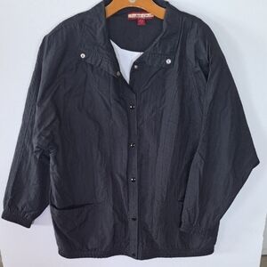 Tudor Court Vintage Classic Lightweight Nylon Windbreaker Jacket Snap Front